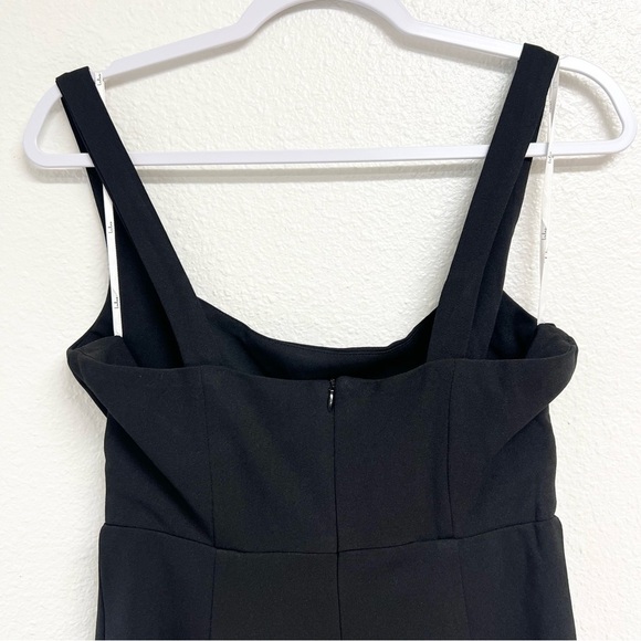 Lulus Vibrant Allure Black Square Neck Sleeveless Bodycon Midi Dress Size Small - Picture 8 of 13